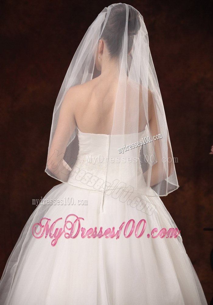 Cheap Drop Tulle Bridal Veils For Wedding