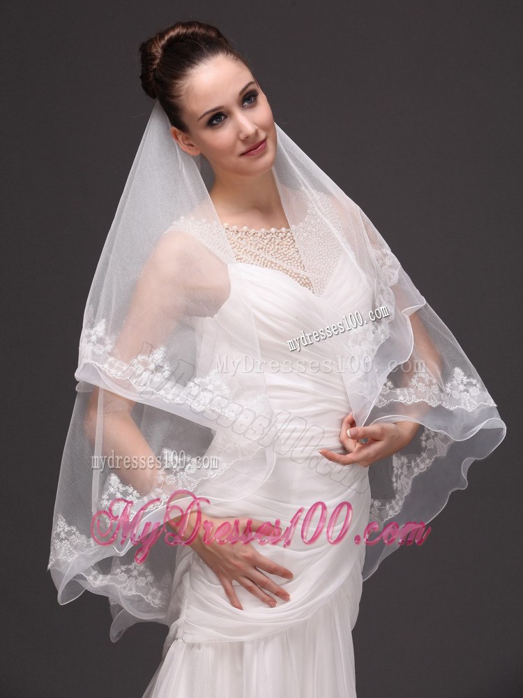 Fashion Best Wedding Veils With Appliques Hot Saling