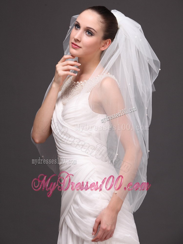 Four-tier Tulle Wedding Veil With Cut Edge