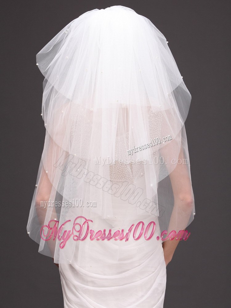 Four-tier Tulle Wedding Veil With Cut Edge