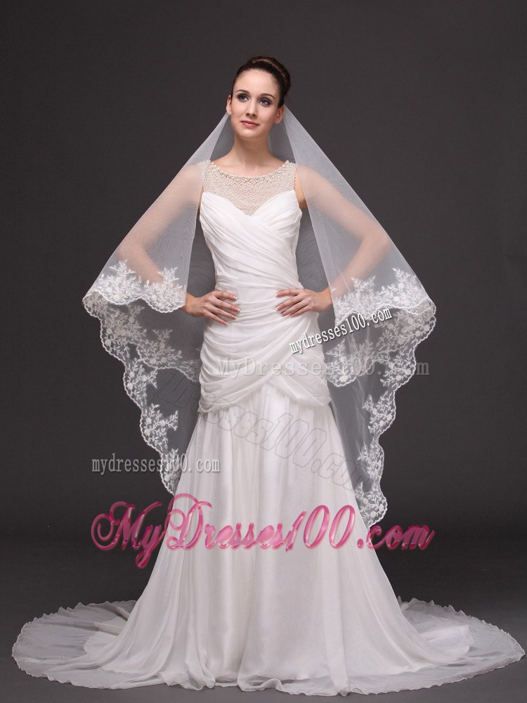 Lace Appliques Tulle Graceful Wedding Veil