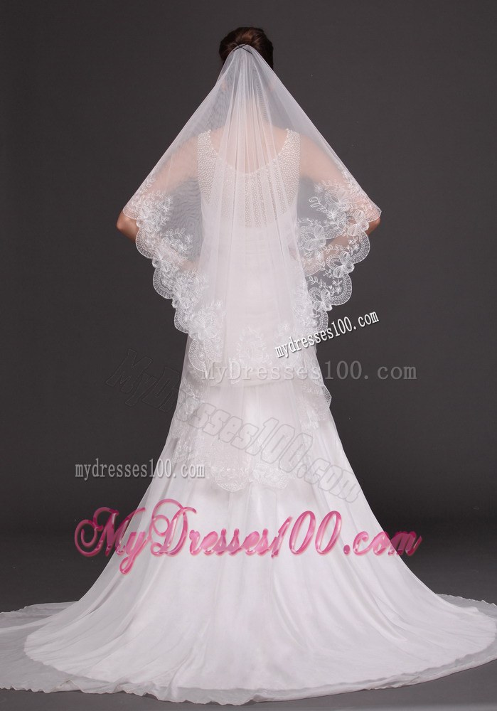 Lace Popular Tulle Bridal Veil For Wedding
