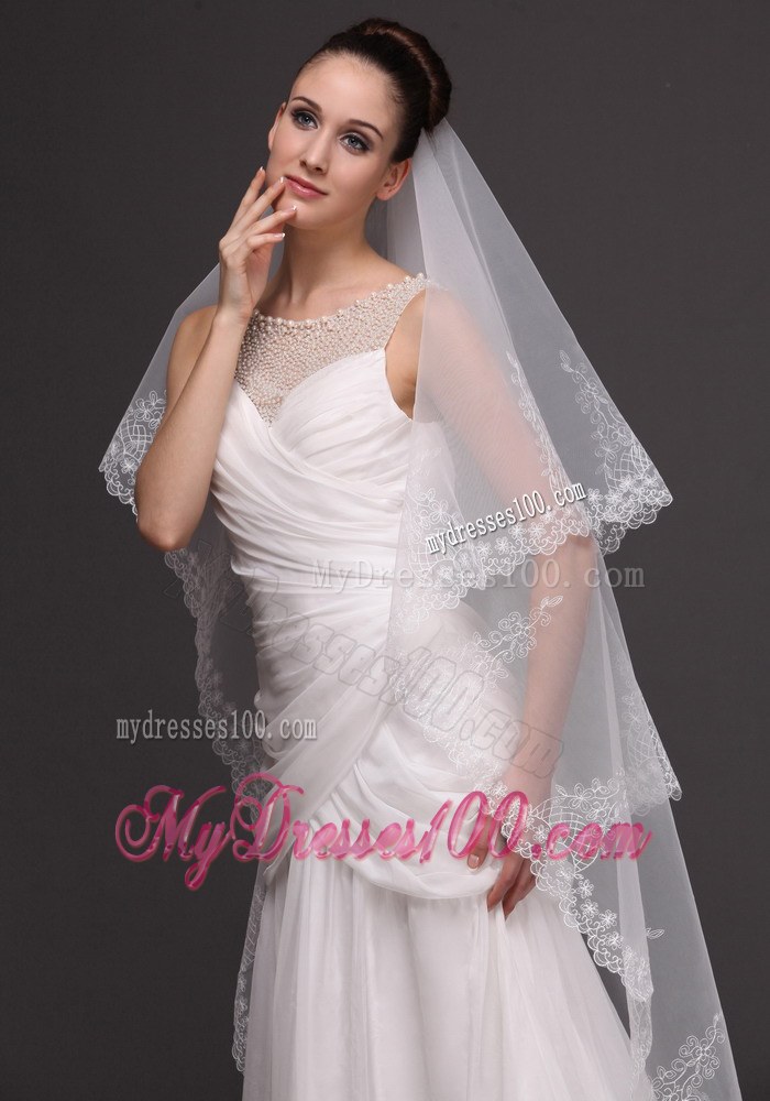 Lace Tulle Classic Bridal Veil For Wedding