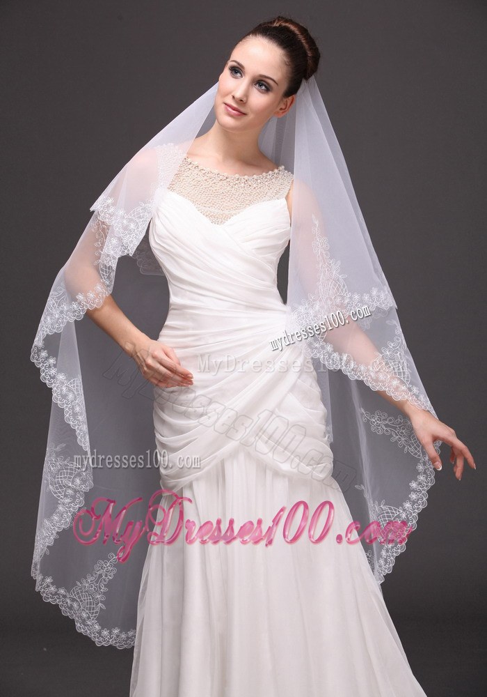 Lace Tulle Fashionable Bridal Veil For Wedding
