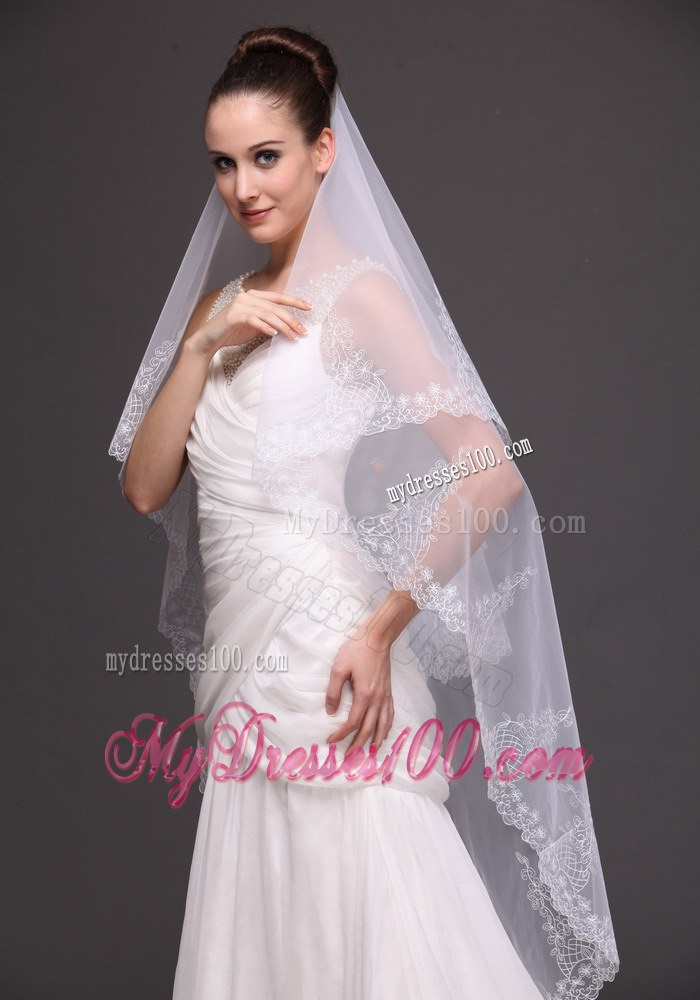 Lace Tulle Fashionable Bridal Veil For Wedding