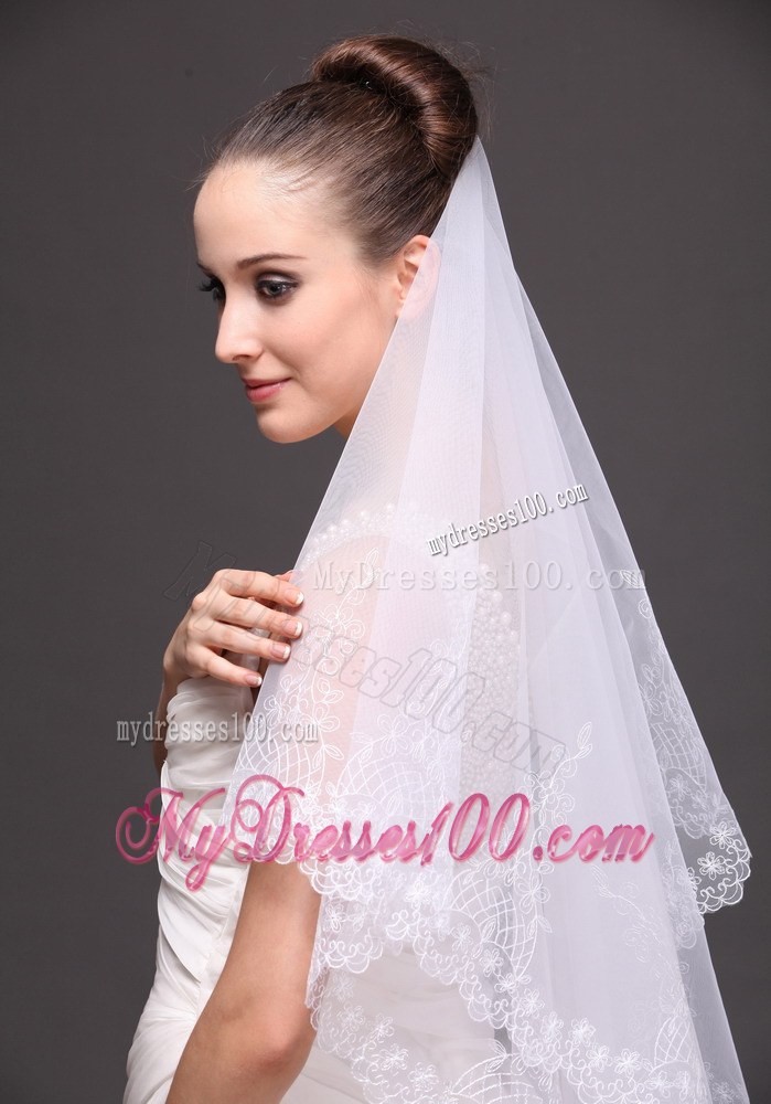 Lace Tulle Fashionable Bridal Veil For Wedding