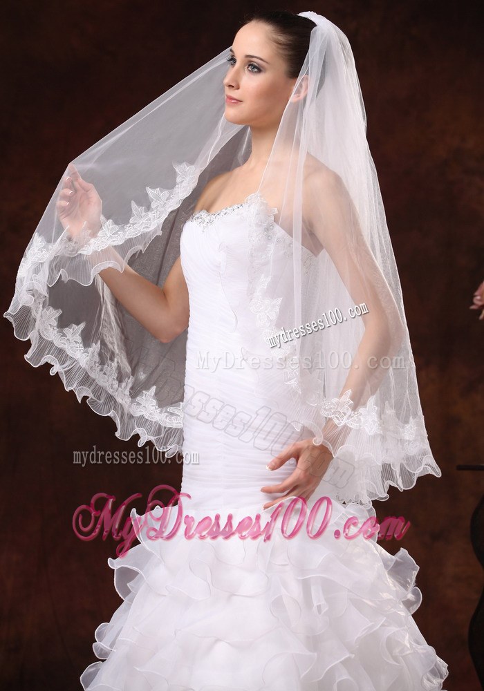 Lace Tulle Graceful Bridal Veils For Wedding