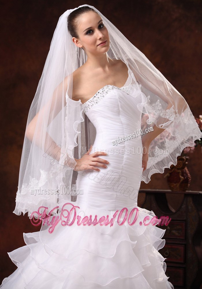 Lace Tulle Graceful Bridal Veils For Wedding