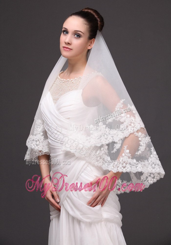 Lace Tulle Popular Bridal Veils For Wedding