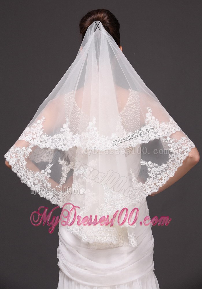 Lace Tulle Popular Bridal Veils For Wedding