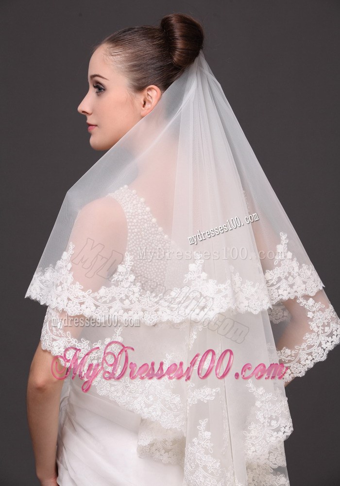 Lace Tulle Popular Bridal Veils For Wedding
