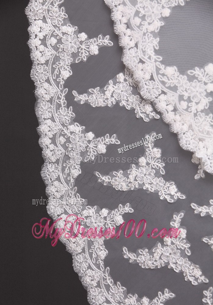 Lace Tulle Popular Bridal Veils For Wedding