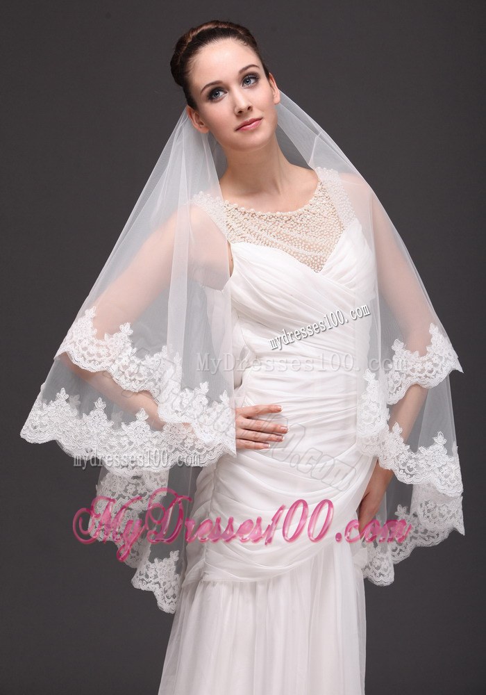 Lace With Three-tier For Modest Wedding