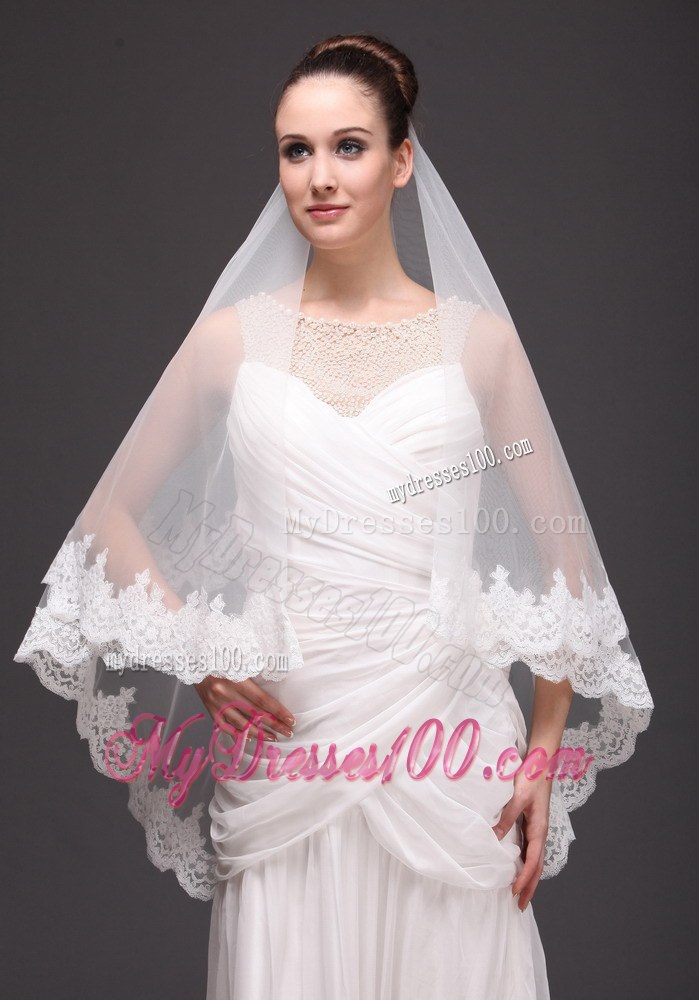 Lace With Three-tier For Modest Wedding