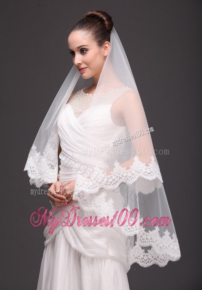 Lace With Three-tier For Modest Wedding