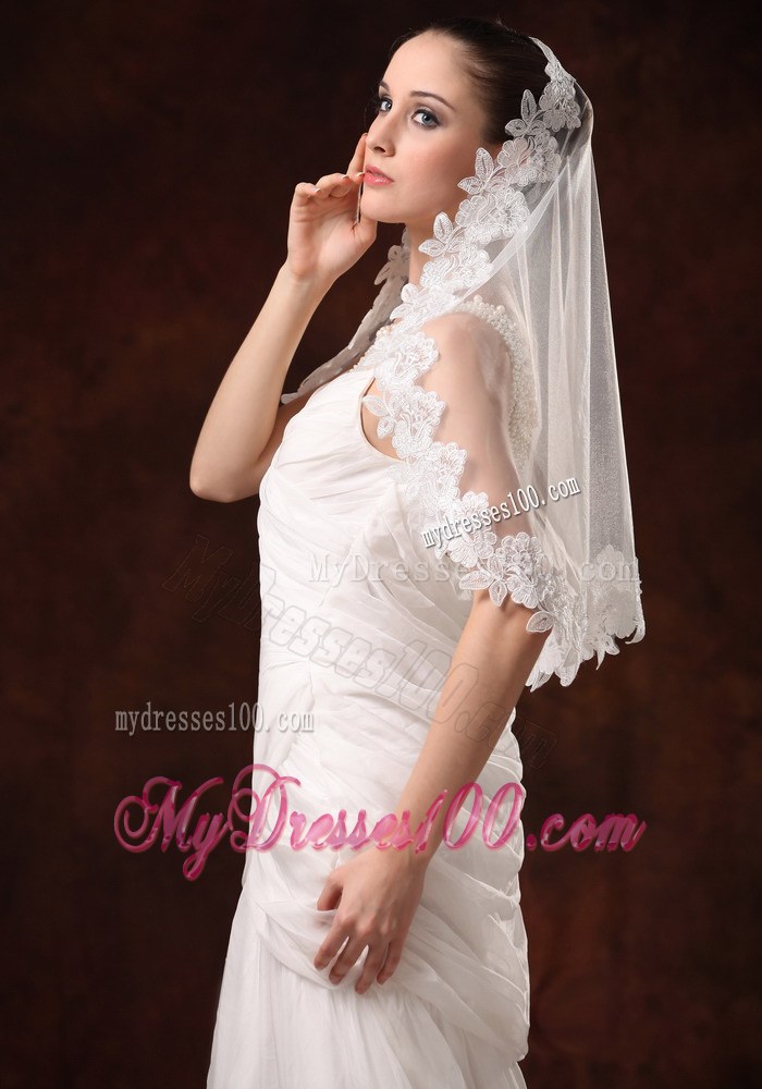 Modest Lace Tulle Bridal Veils For Wedding