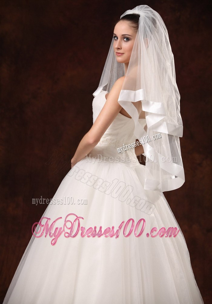 Modest Tulle And Taffeta Bridal Veil For Wedding