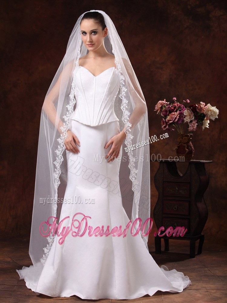 One-tier Tulle Cathedral Veil For Wedding