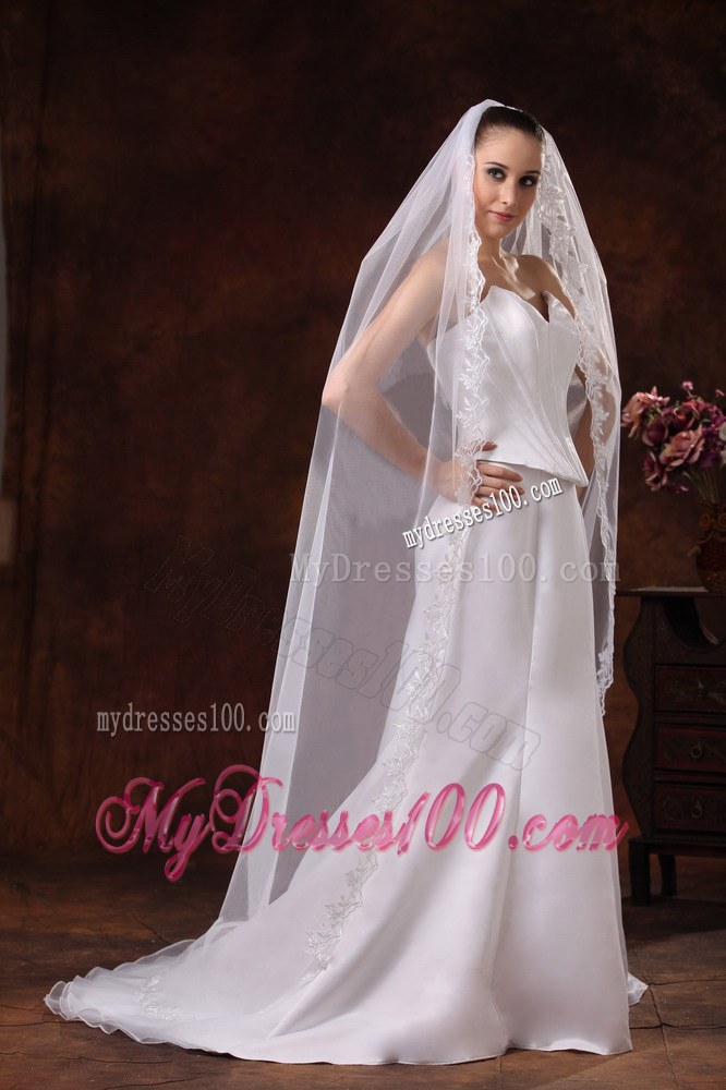 One-tier Tulle Cathedral Veil For Wedding