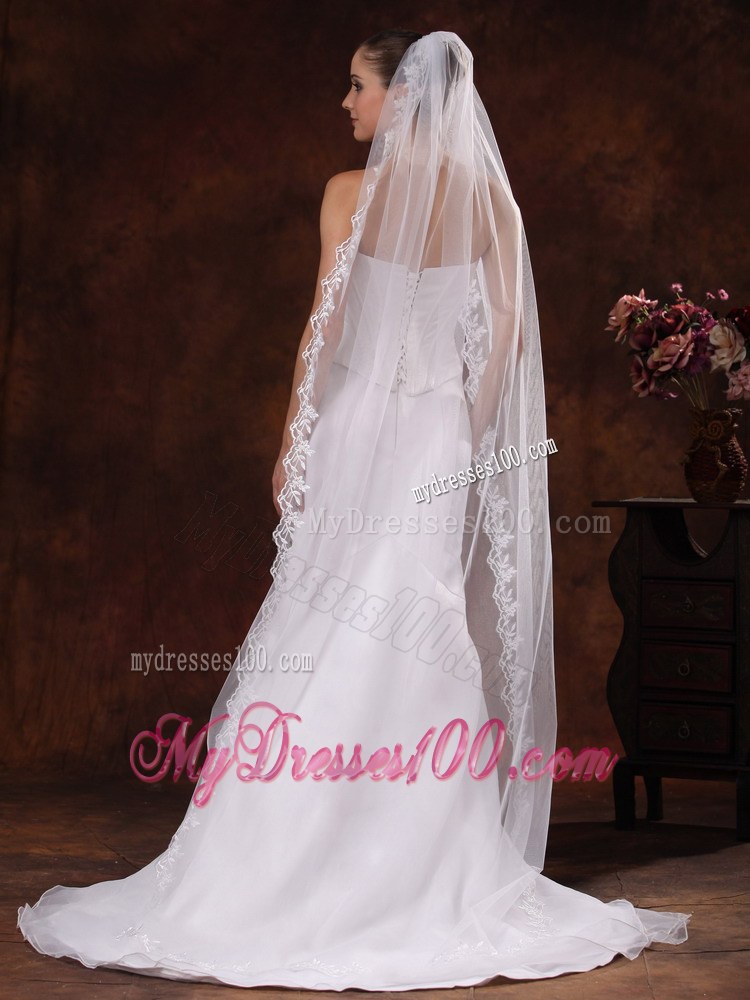 One-tier Tulle Cathedral Veil For Wedding