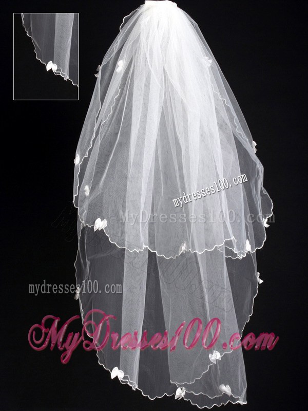 Organza Appliques Romantic Bridal Veil