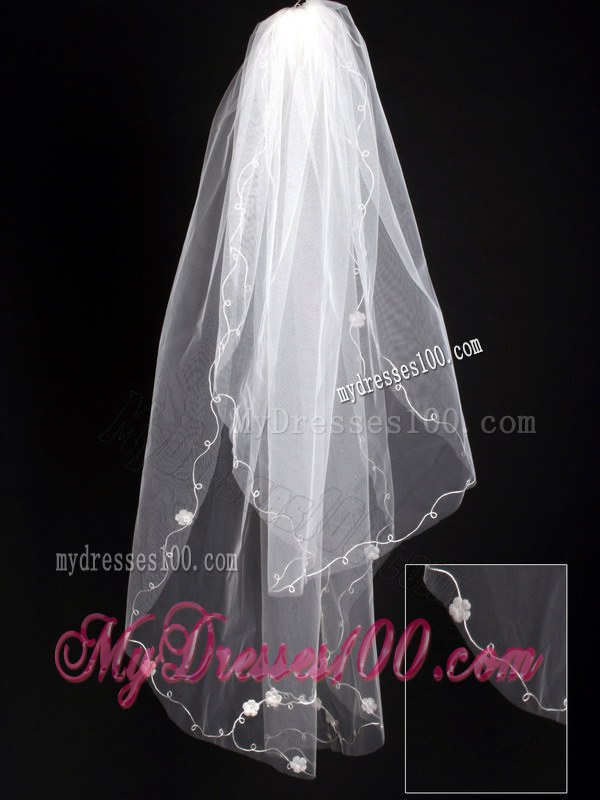 Organza Scalloped Edge Bridal Veil