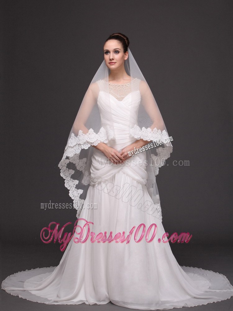 Royal Discount Organza Bridal Veil For Wedding