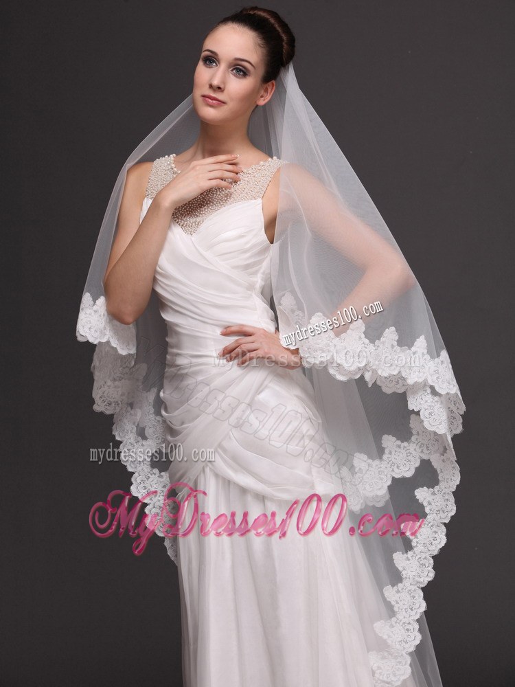 Royal Discount Organza Bridal Veil For Wedding