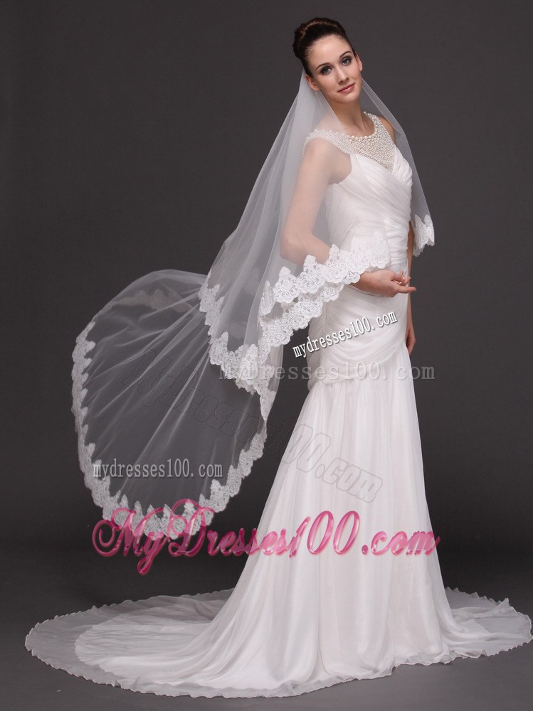 Royal Discount Organza Bridal Veil For Wedding