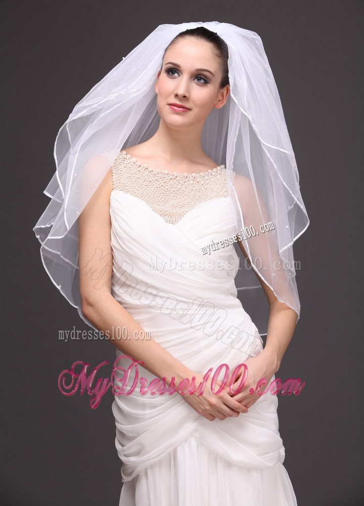 Three-Tier Tulle Bridal Veil On Sale