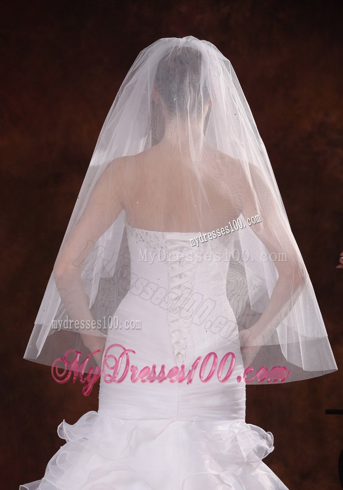 Three-tier Tulle Fingertip Wedding Veil