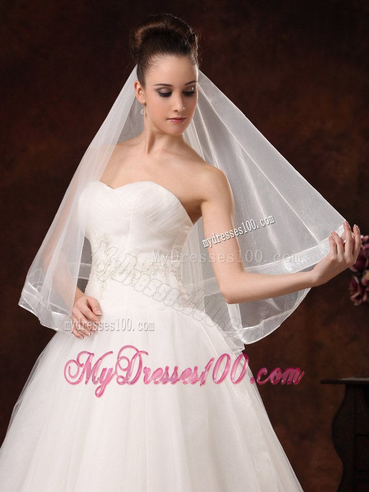 Two-tier Pretty Organza Veil For Wedding