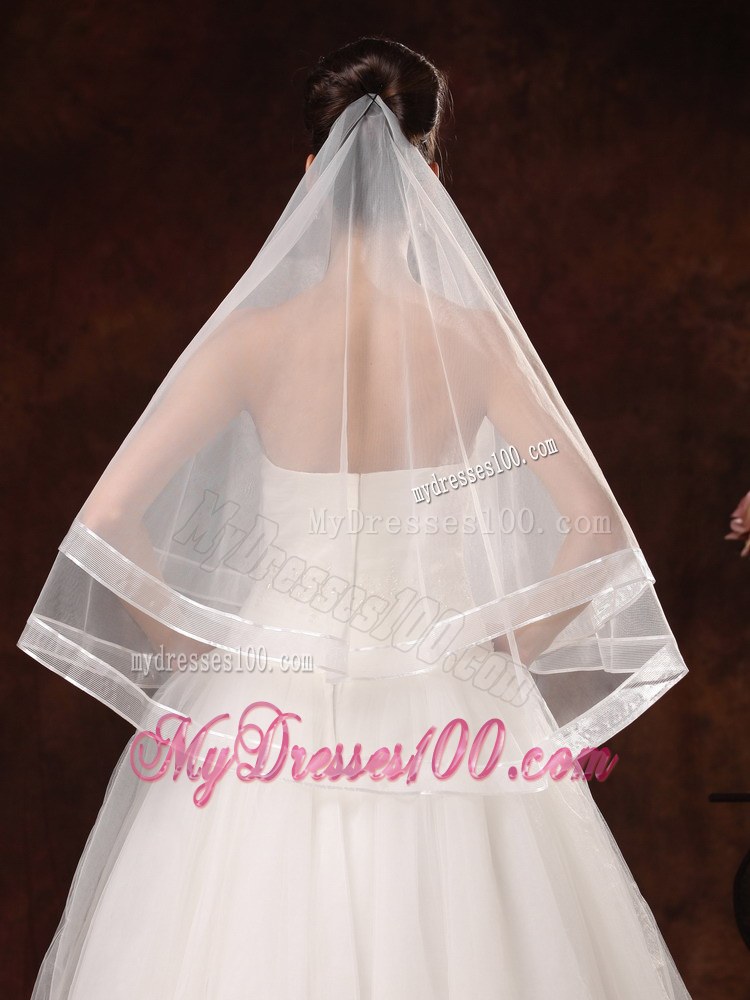 Two-tier Pretty Organza Veil For Wedding