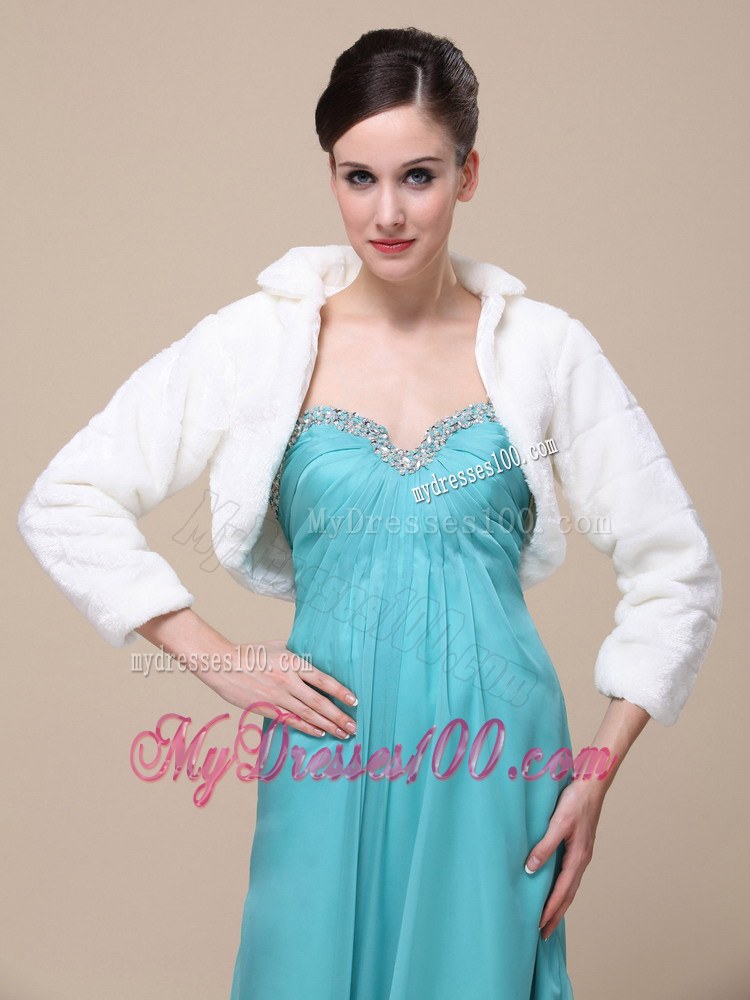 Elegant Special Occasion Wedding / Bridal Jacket With Long-Sleeves