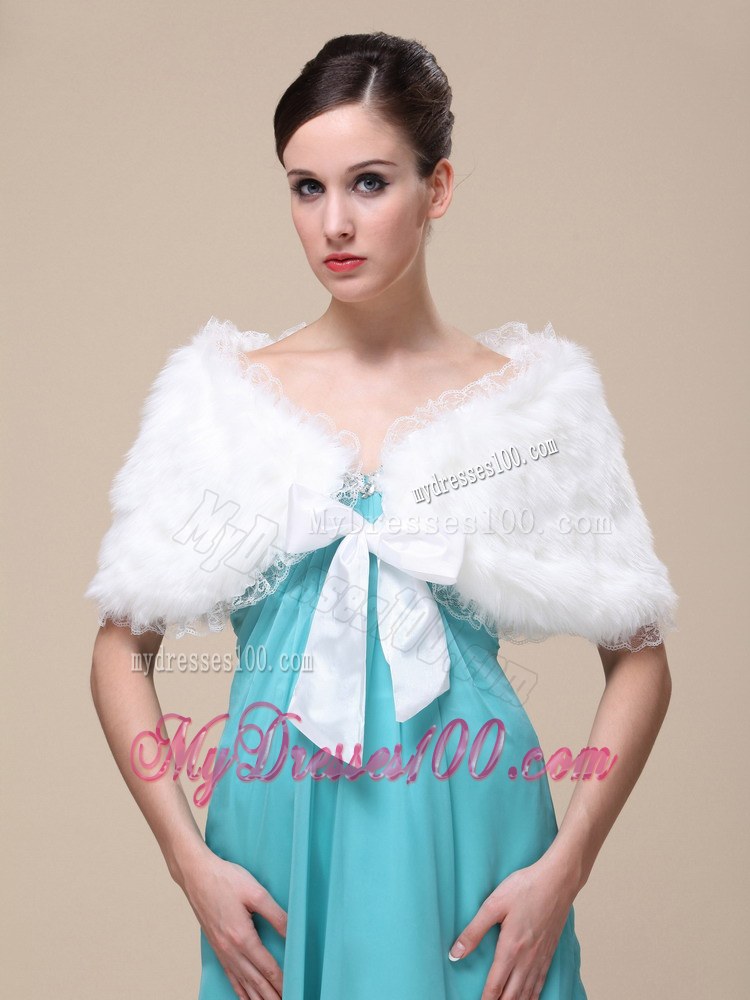 Faux Fur Special Occasion/ Wedding Shawl