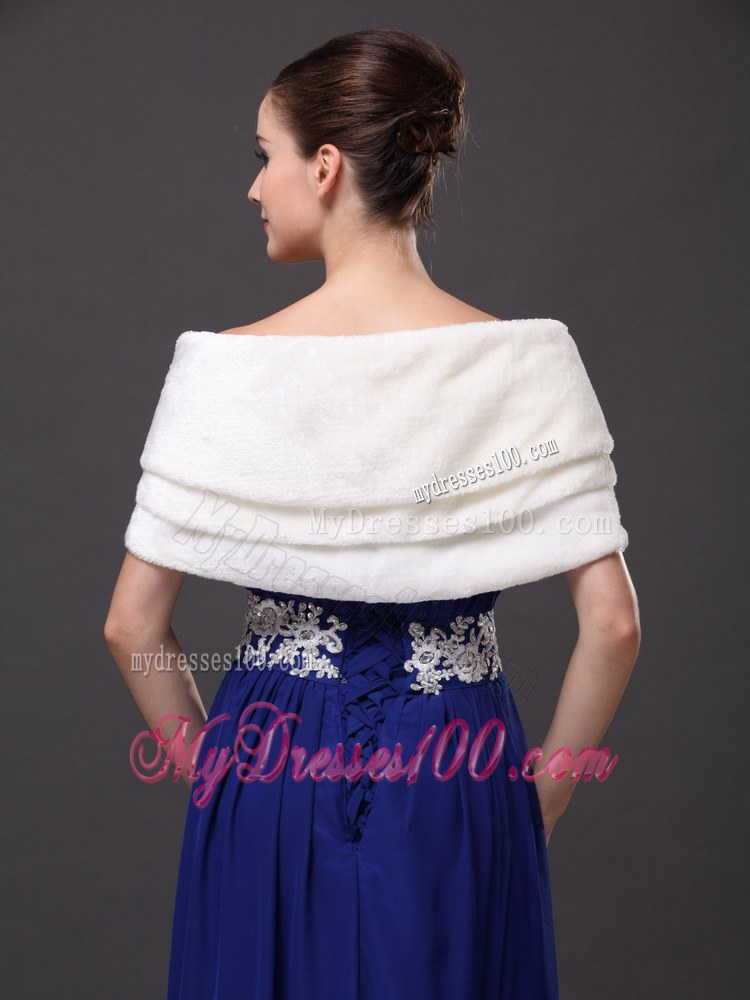 Genuine Bowknot Off Shoulder White Prom Wraps / Shawls