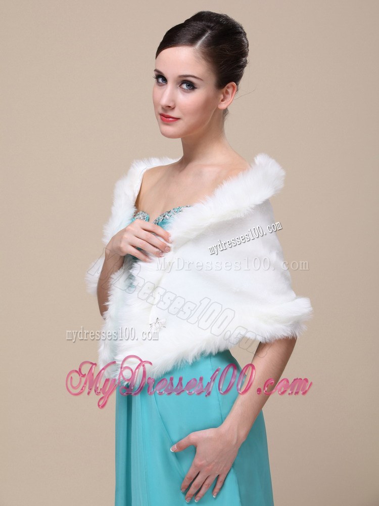 Gorgeous Faux Fur Special Occasion / Wedding Shawl On Sale