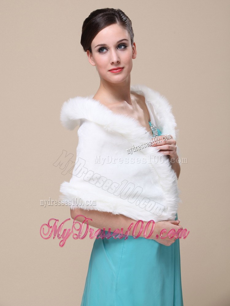 Gorgeous Faux Fur Special Occasion / Wedding Shawl On Sale