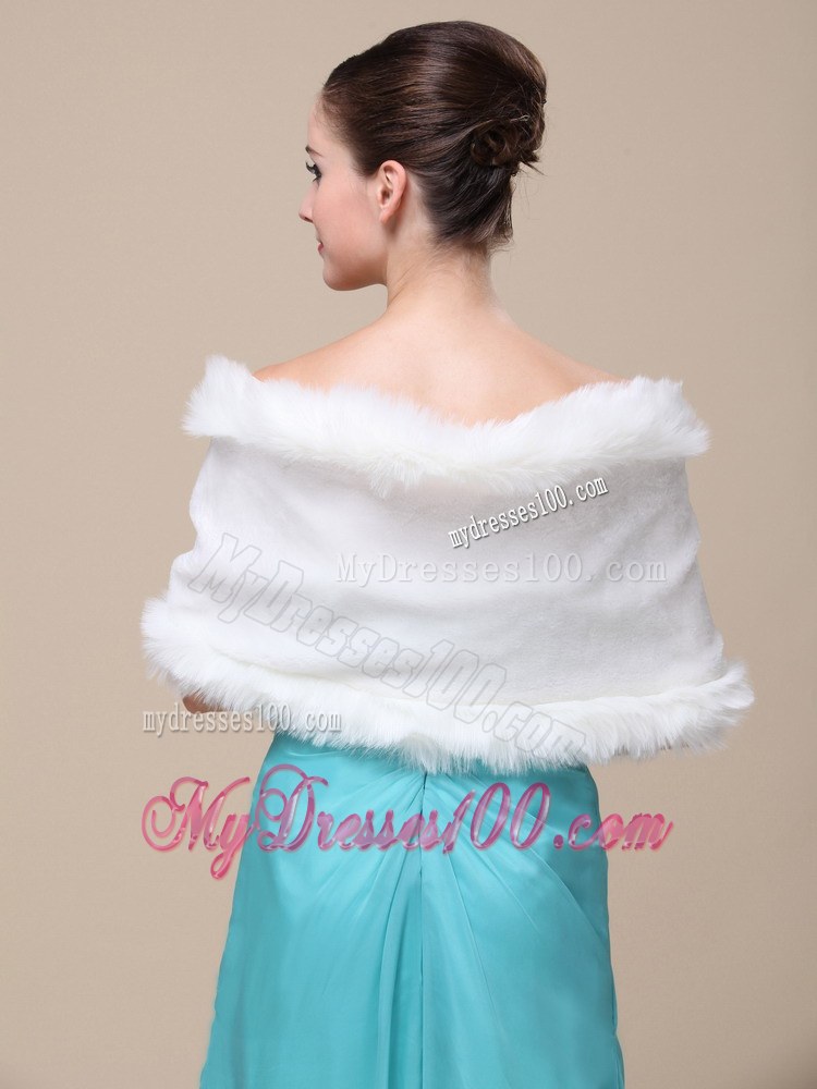 Gorgeous Faux Fur Special Occasion / Wedding Shawl On Sale