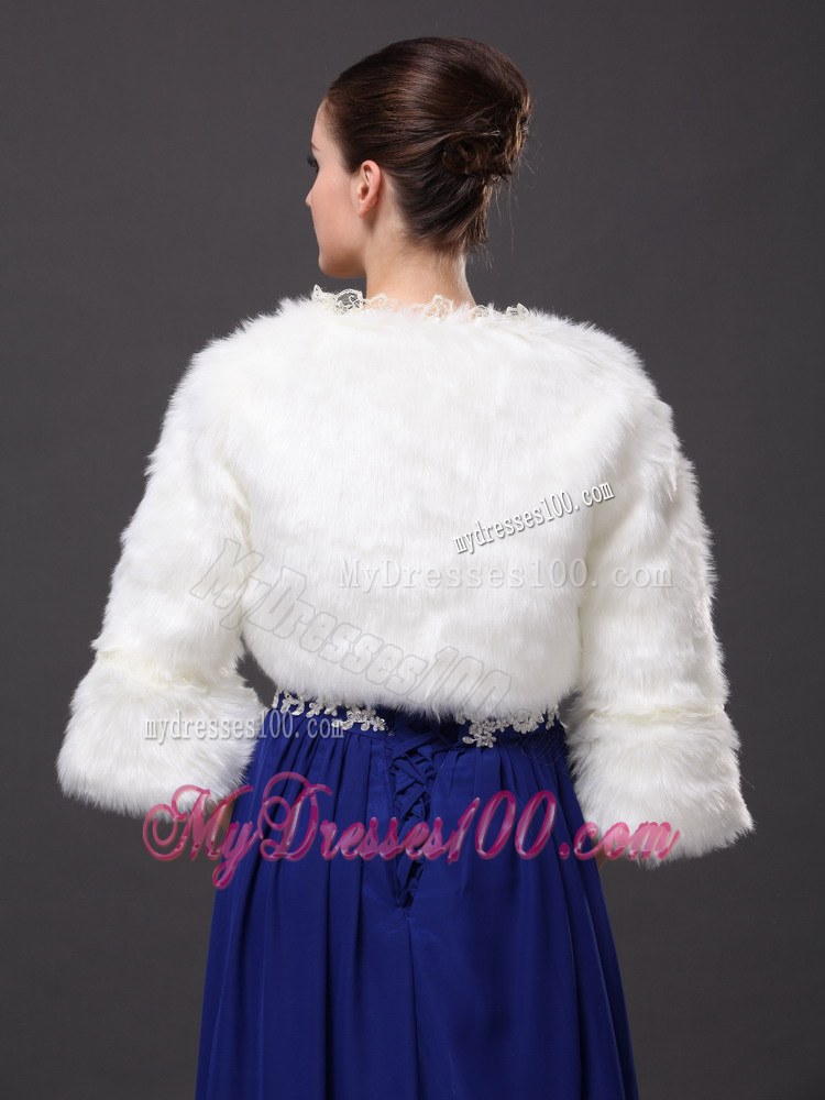 Lace Open Front White Stylish Jacket