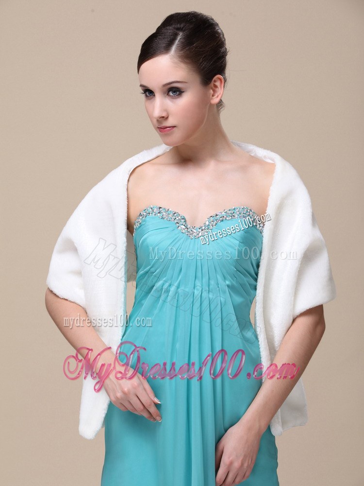 Luxurious Faux Fur Special Occasion / Wedding Shawl On Sale
