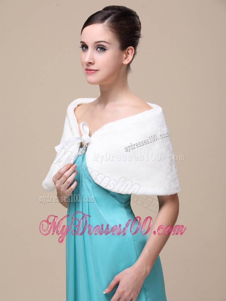 Luxurious Faux Fur Special Occasion / Wedding Shawl On Sale