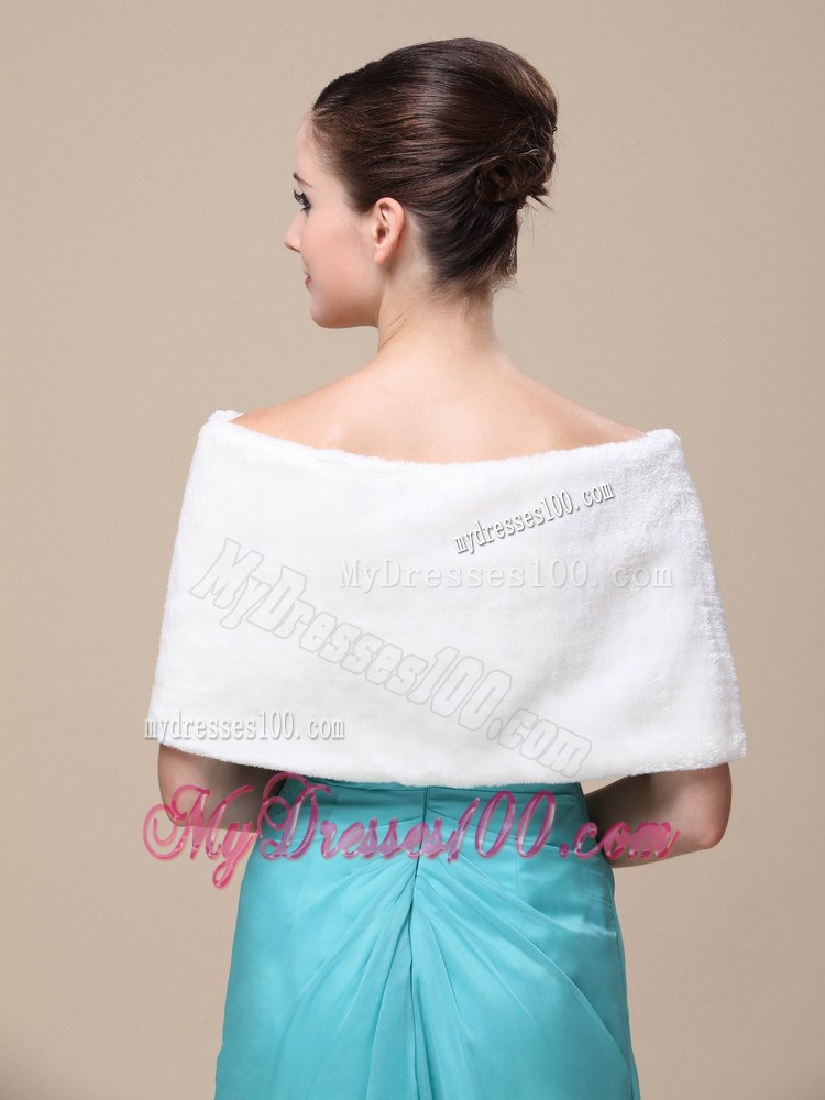 Luxurious Faux Fur Special Occasion / Wedding Shawl On Sale