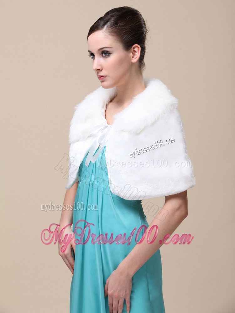 Top Selling High Quality Instock Special Occasion Wedding / Bridal Shawl With Fold-over Collar