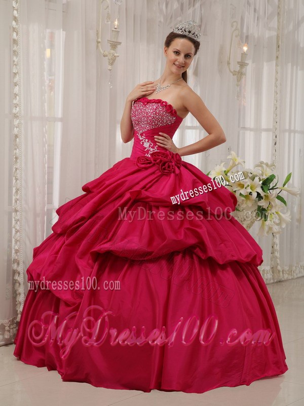 Floor-length Strapless Beading Flowery Sweet 16 Dresses 2013 on Sale