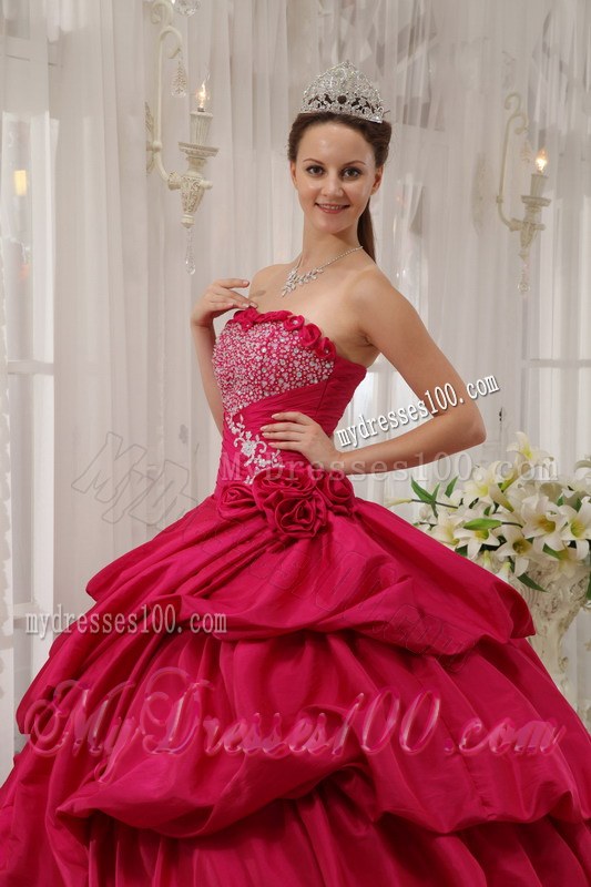 Floor-length Strapless Beading Flowery Sweet 16 Dresses 2013 on Sale
