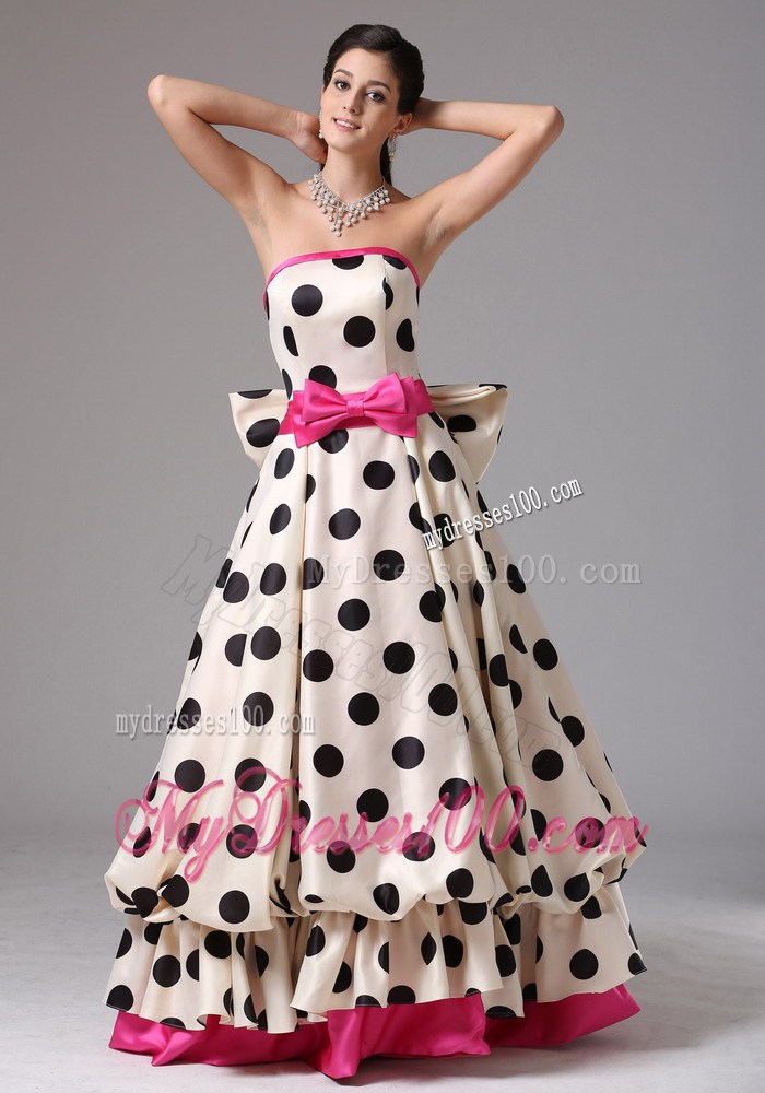 Stylish Princess Multi-color 2013 Prom Dresses With Bows Strapless