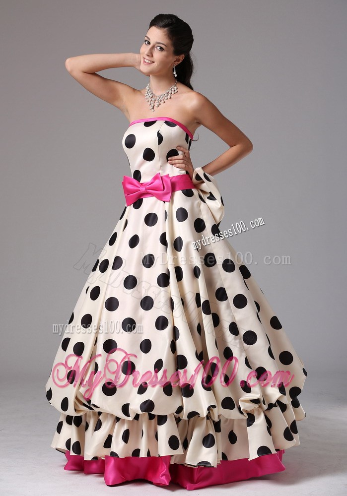 Stylish Princess Multi-color 2013 Prom Dresses With Bows Strapless
