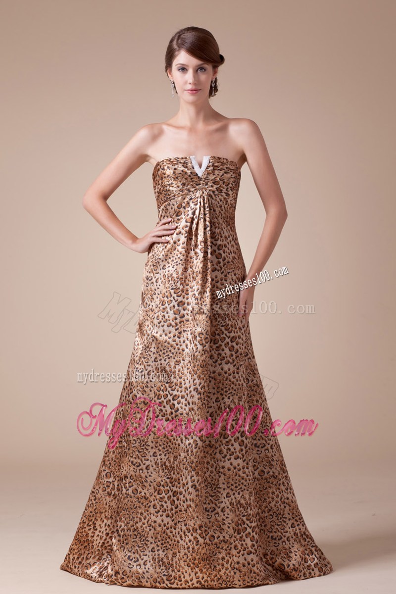 2013 Stylish Strapless Empire Beading Long Prom Dress
