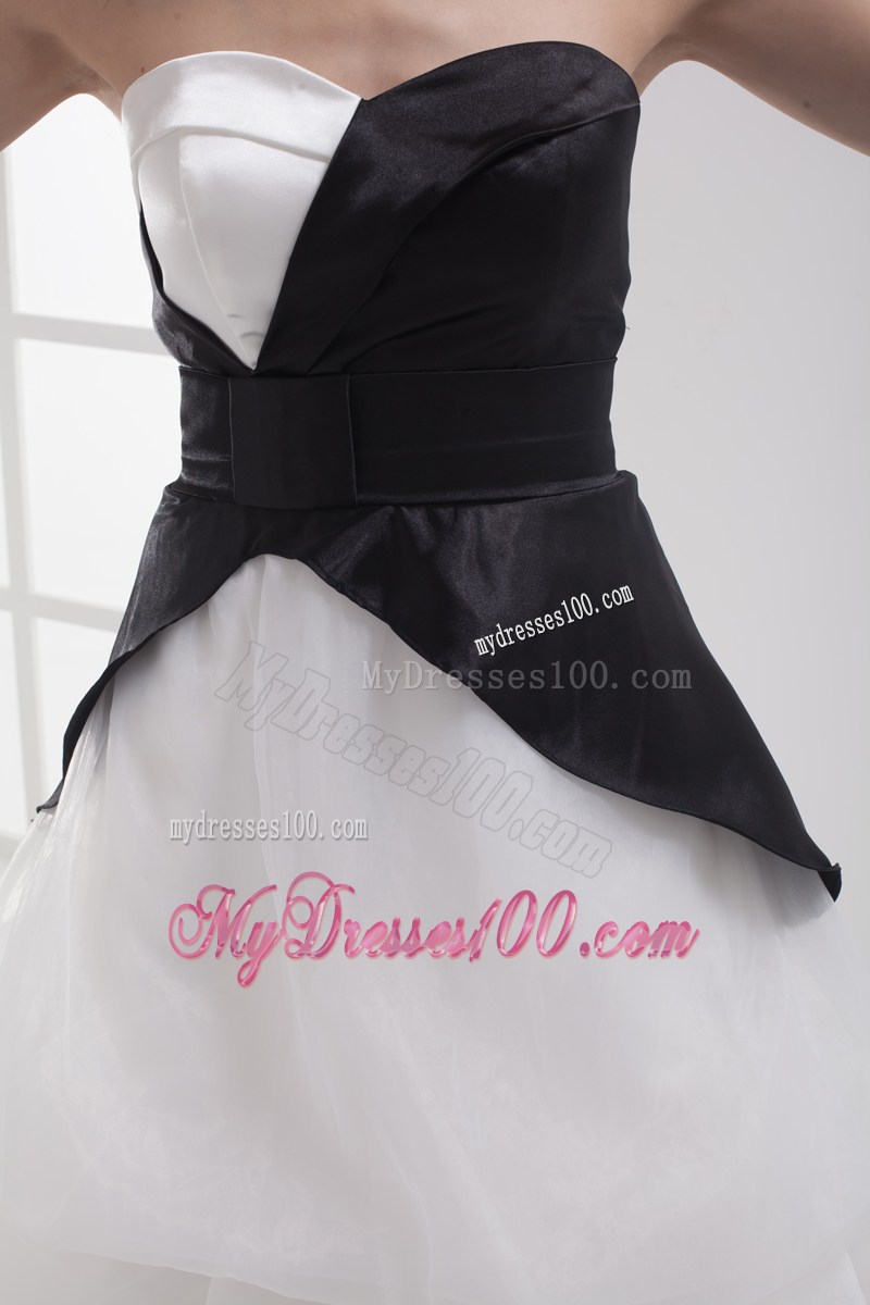 A-line Sweetheart High-low Pick-ups Wedding Dress